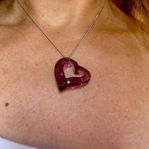 Swarovski Purple Heart Pendant Necklace